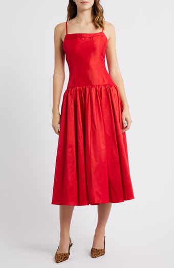 Sister Jane Quartet Taffeta Midi Dress