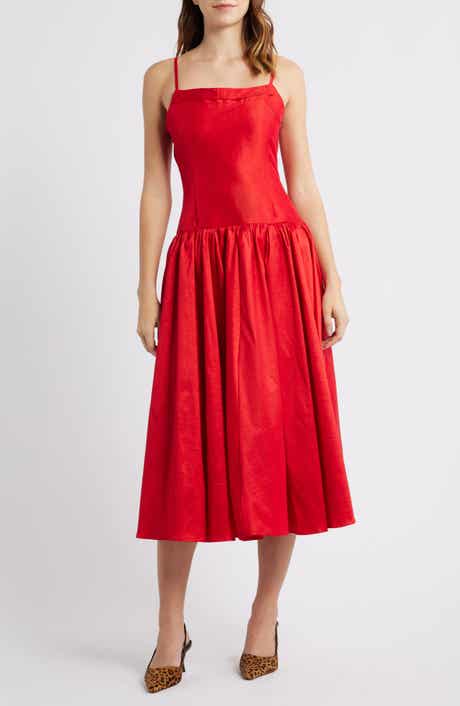 Sister Jane Quartet Taffeta Midi Dress
