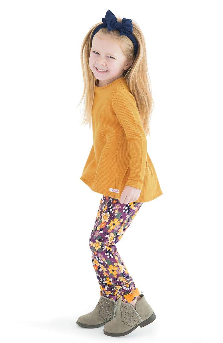 RuffleButts Sweater & Floral Leggings Set, Alternate, color, 