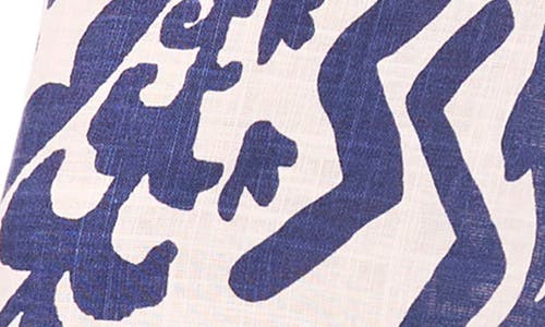 Vince Camuto Printed Smocked Waist Wide Leg Pants In Blue