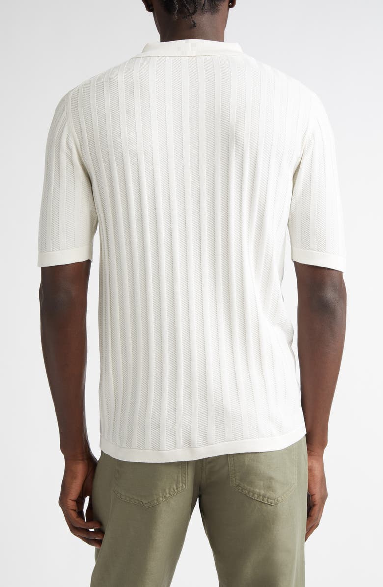 ISAIA Silk Rib Polo, Alternate, color, Open White