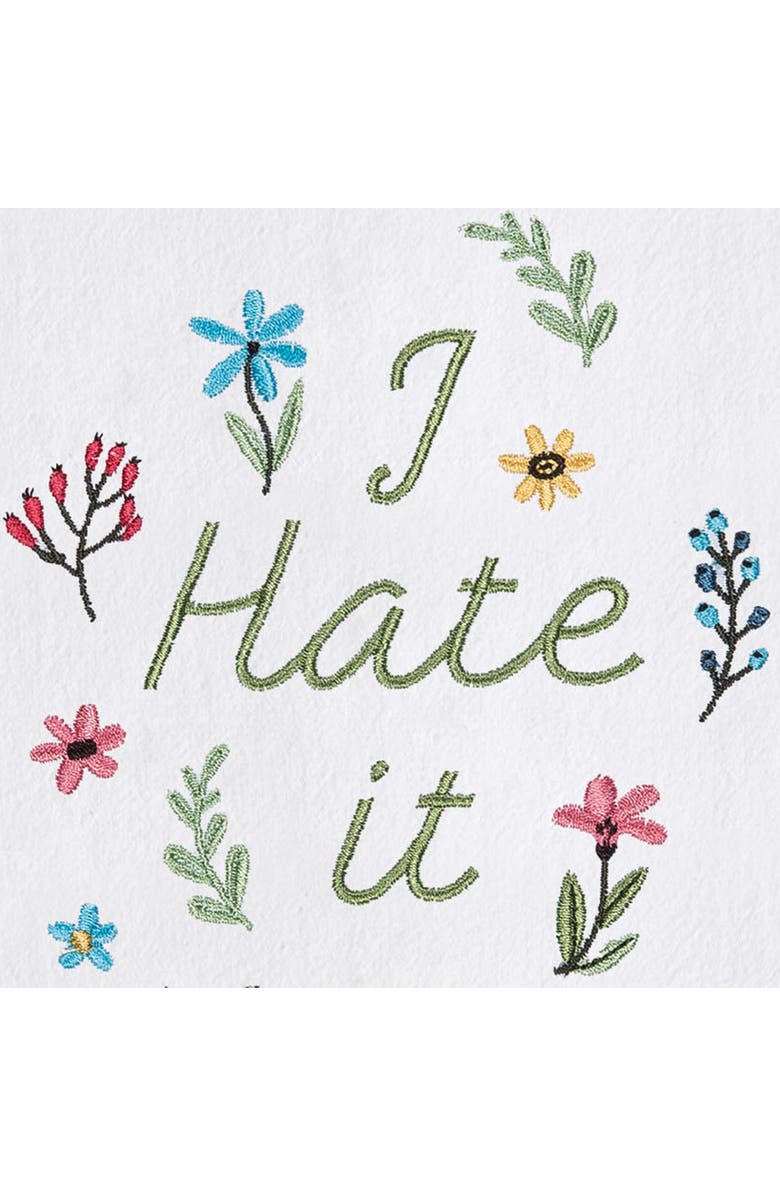 C&F Home Hate It Here Kitchen and Bathroom Embroidered Hand Towel, Alternate, color, Green