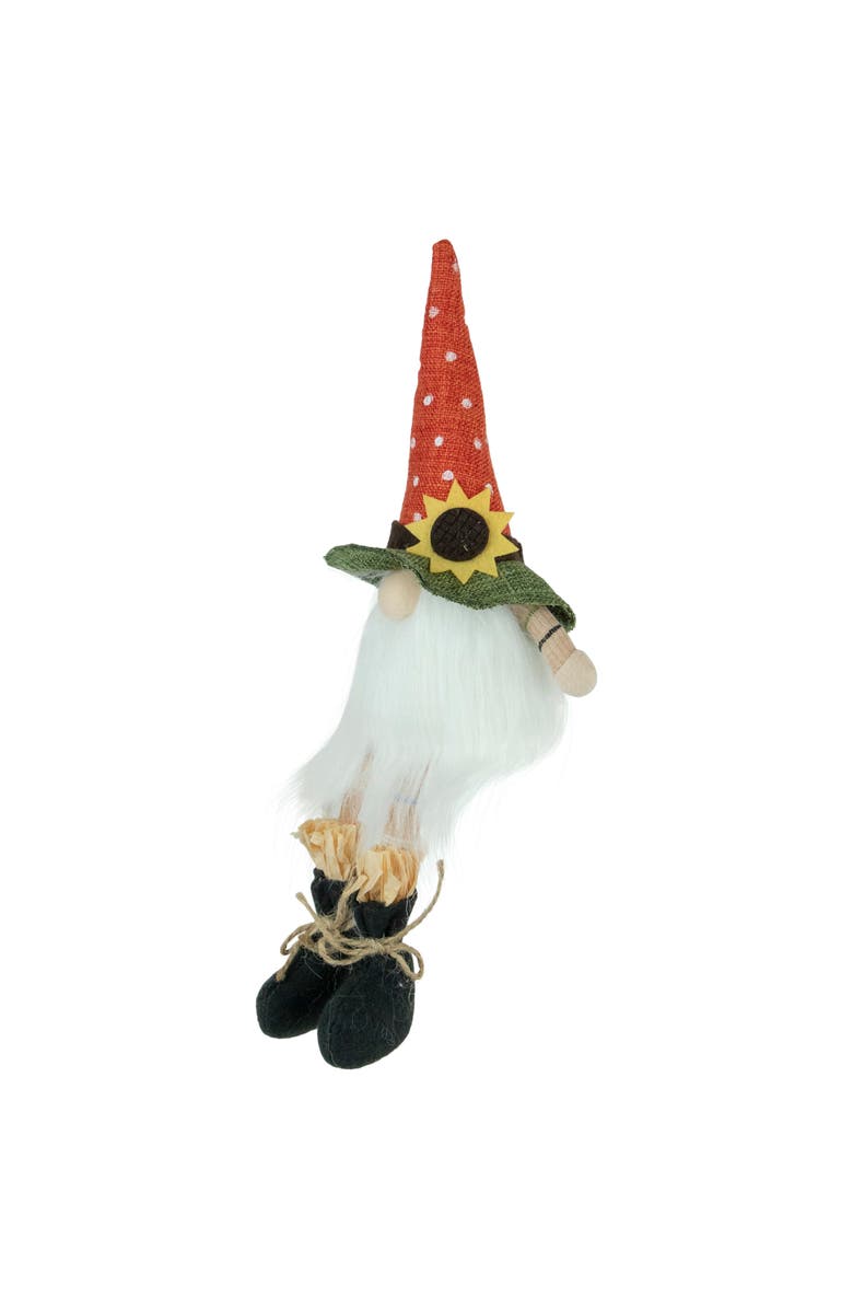Northlight Sitting Sunflower Autumn Harvest Gnome Figurine - 11", Alternate, color, Orange