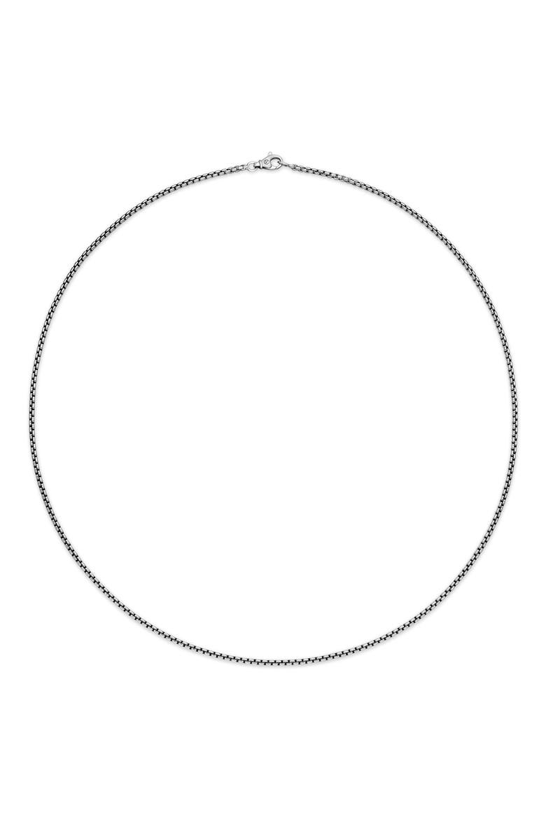 Men's Box Chain Necklace in Silver, 2.7mm, Alternate, color, SILVER