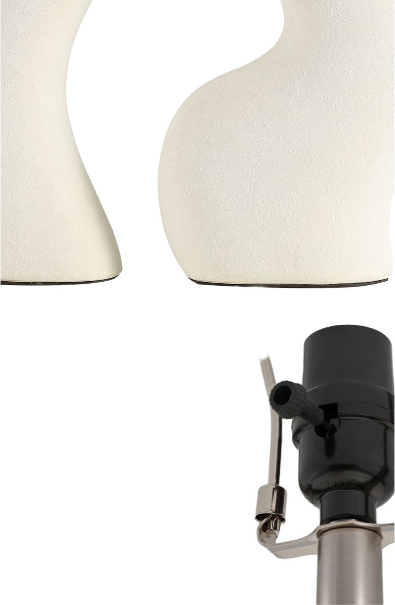 JONATHAN Y Tula 19" Scandinavian Minimalist Ceramic Arch LED Table Lamp, Alternate, color, 