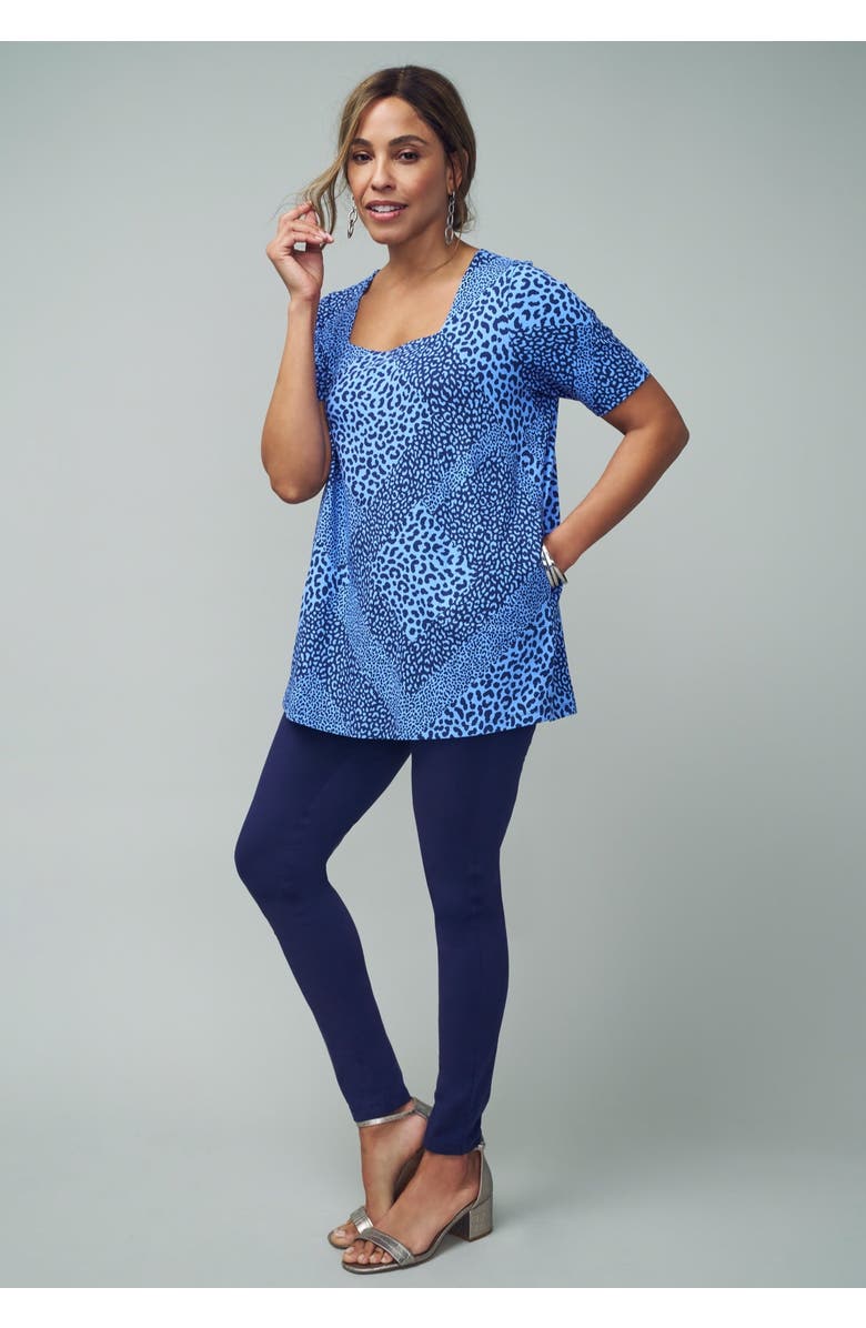 Jessica London Everyday Stretch Cotton Legging, Alternate, color, Black