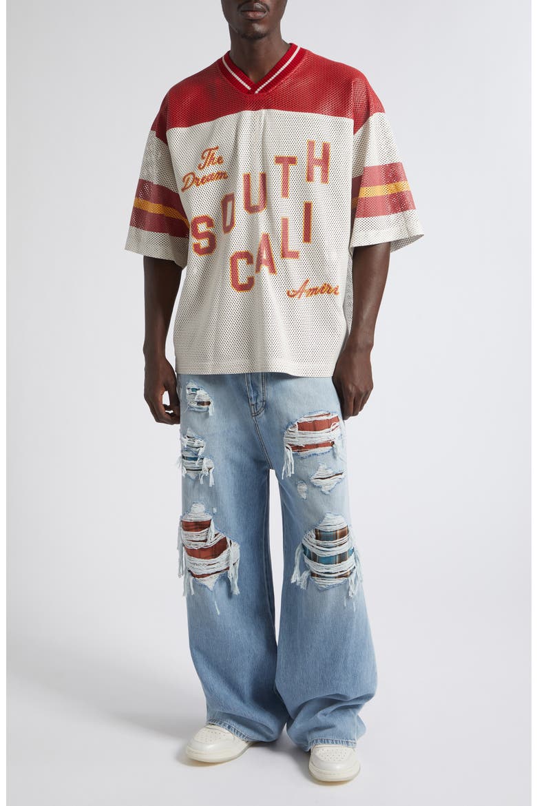 Flannel Repaired Baggy Jeans, Alternate, color, SURFRIDER INDIGO