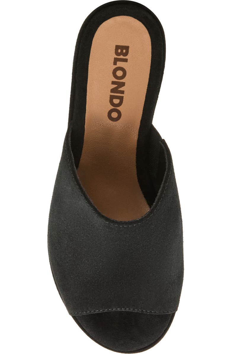 Blondo Montage Platform Mule Sandal, Alternate, color, Black Leather