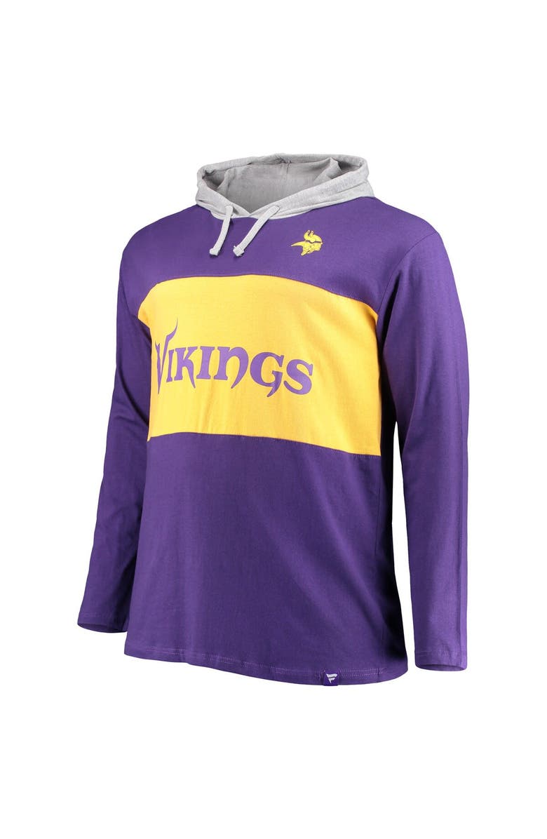 FANATICS Men's Fanatics Branded Purple Minnesota Vikings Big & Tall Logo Hoodie Long Sleeve T-Shirt, Alternate, color,