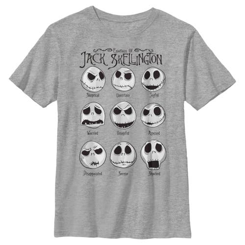 Boy's The Nightmare Before Christmas Emotions Of Jack Skellington  Graphic T-Shirt in Athletic Heather  product