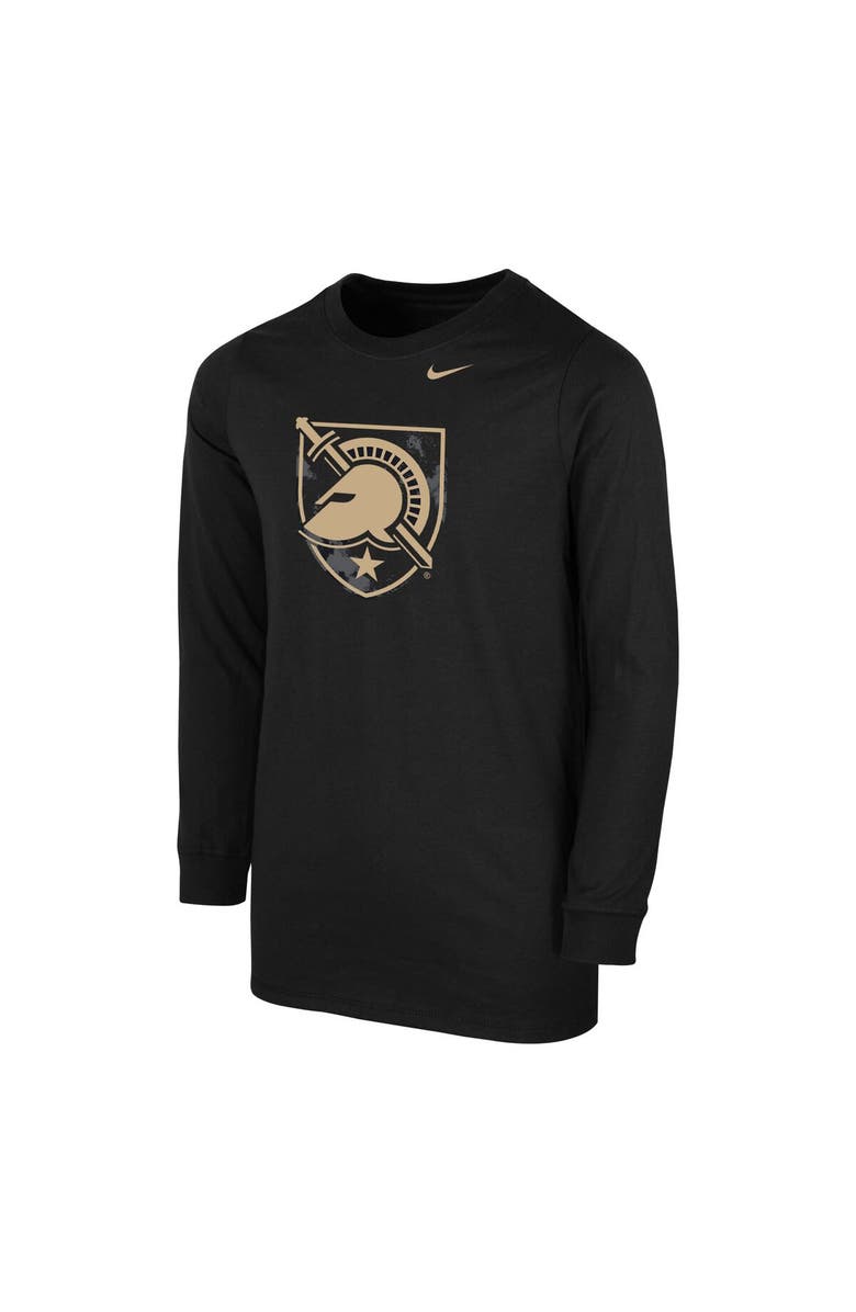 Nike Youth Nike Black Army Black Knights 2023 Rivalry Collection Logo Camo Fill Long Sleeve T-Shirt, Alternate, color, 