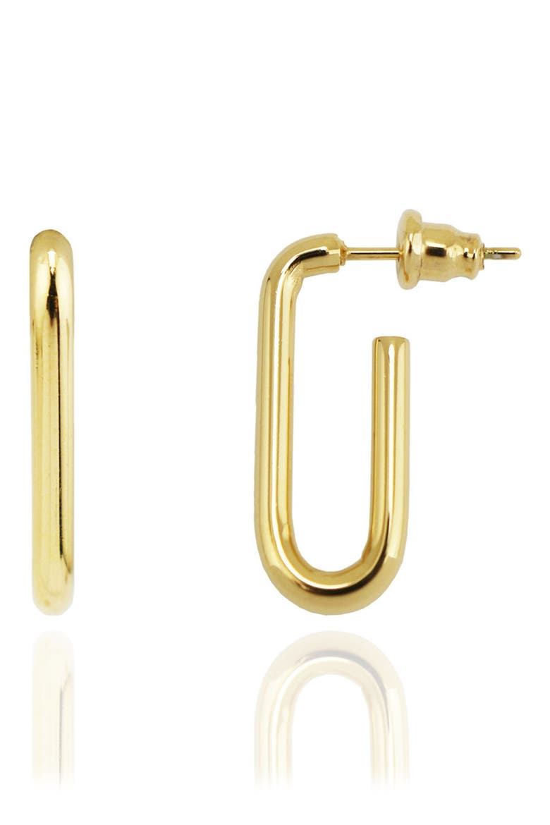 Open Oval Hoop Earrings, Main, color, GOLD
