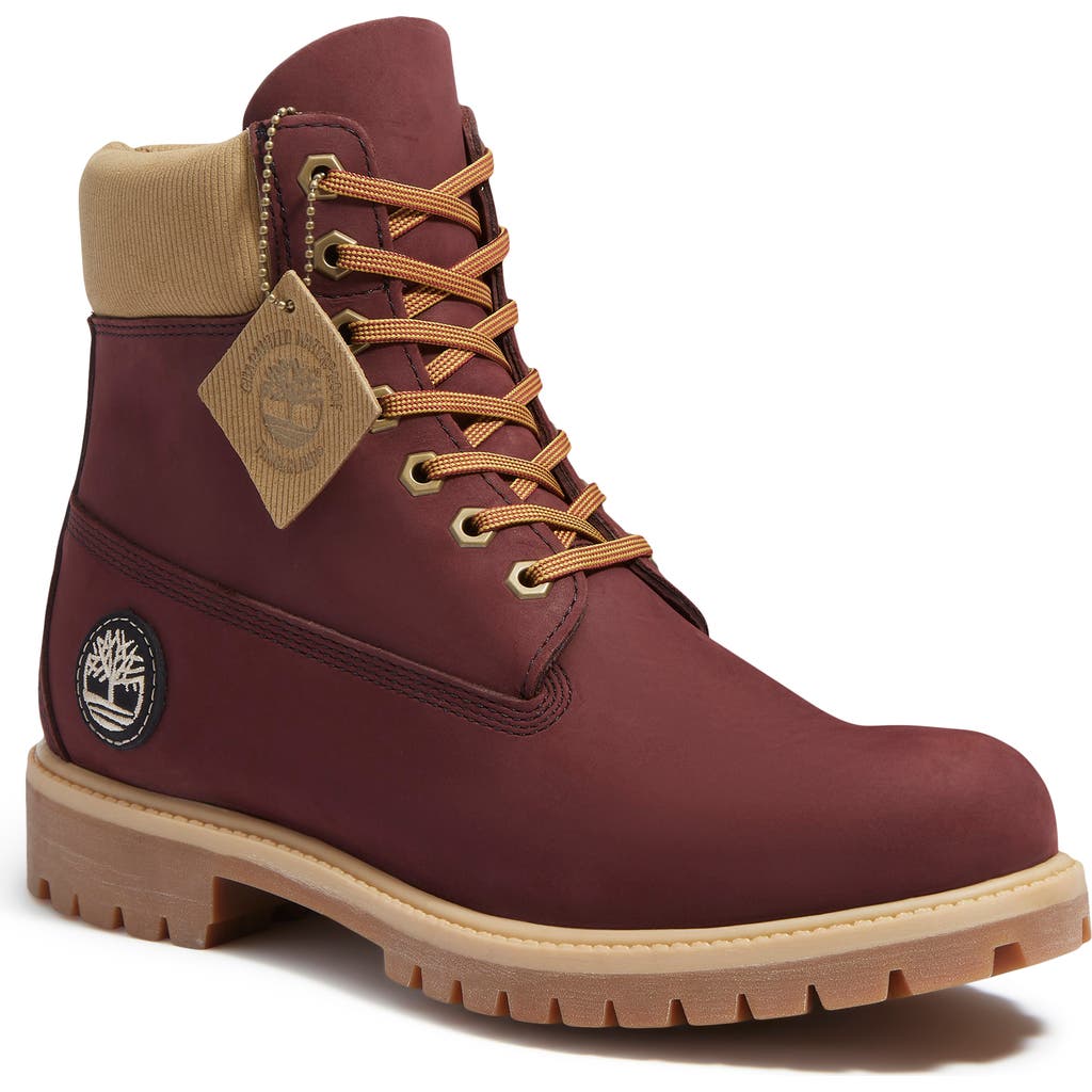 Timberland Premium 6-inch Waterproof Boot In Burgundy