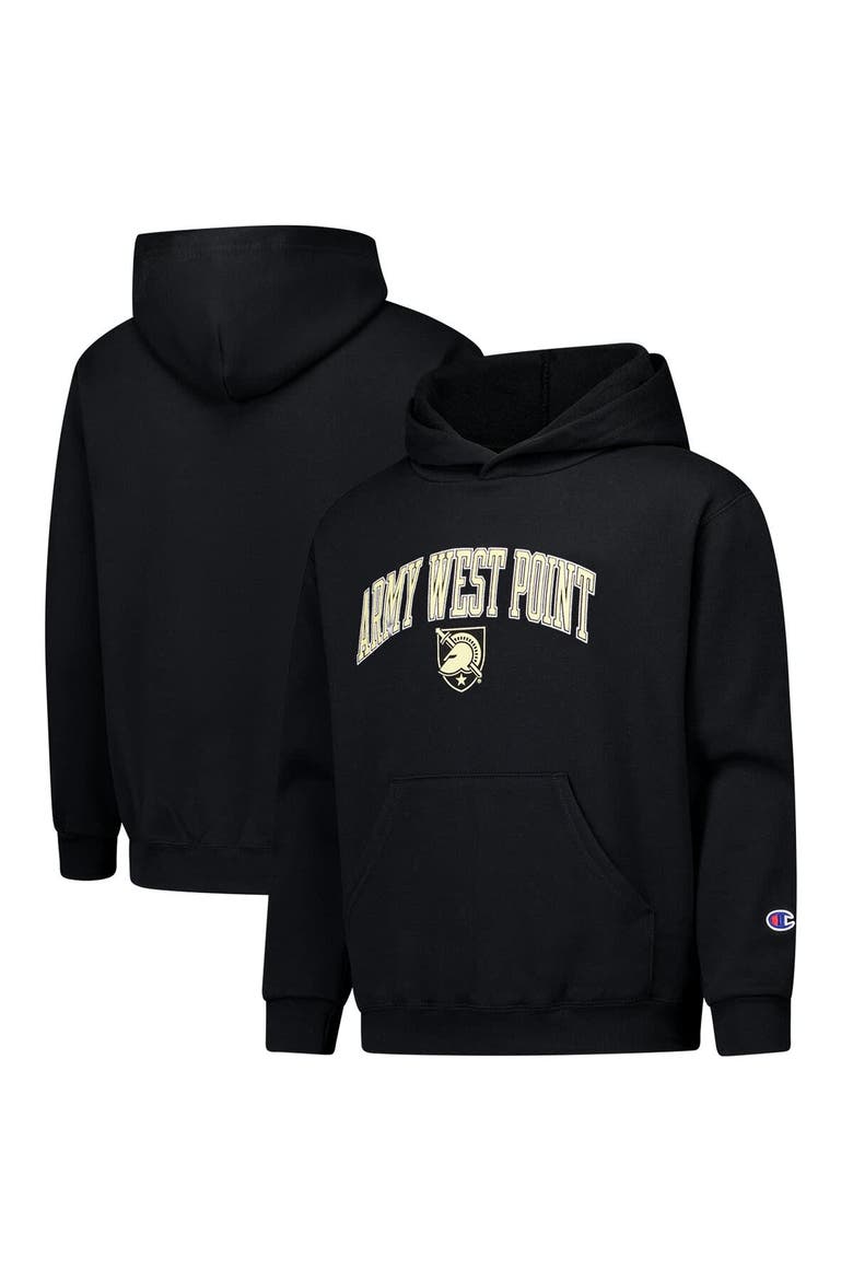 Youth Champion Black Army Black Knights Campus Pullover Hoodie, Alternate, color, Black