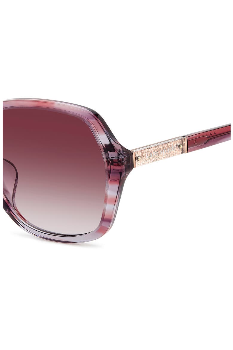 57mm ellery butterfly sunglasses, Alternate, color, PINK HORN