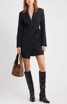 Open Edit The Icon Suiting Wrap Blazer Dress
