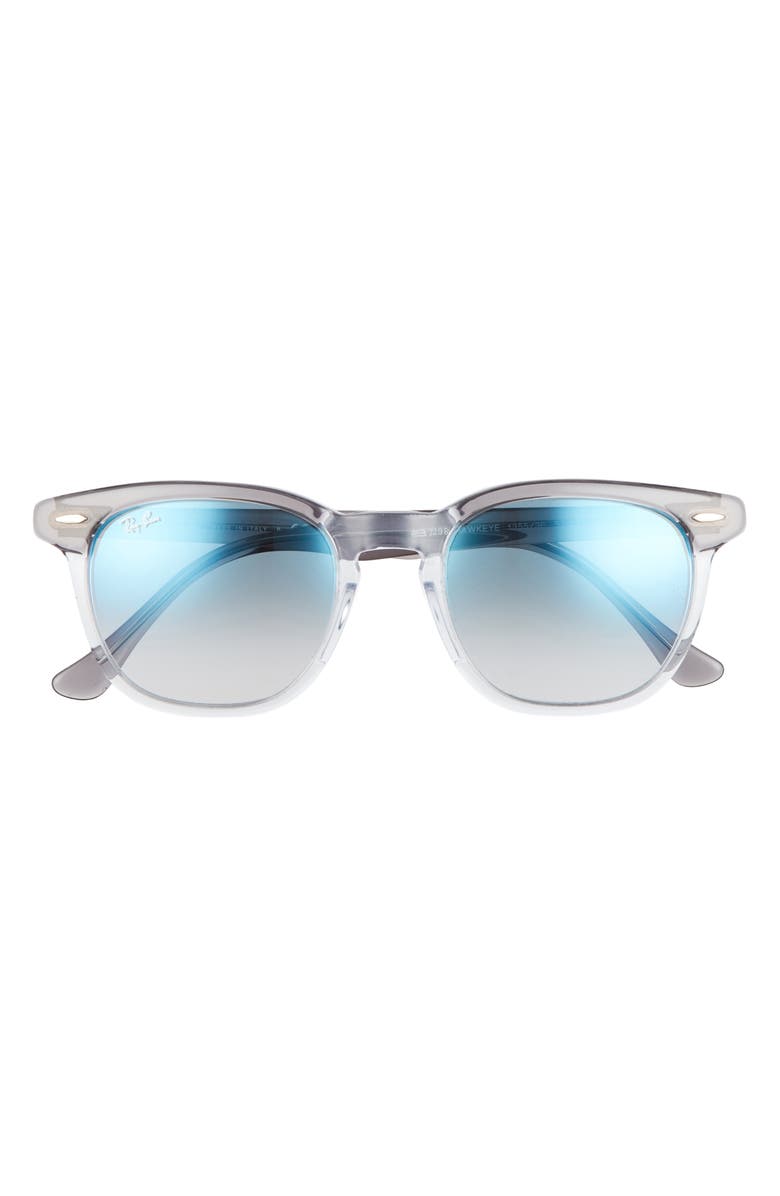 Ray-Ban 52mm Gradient Square Sunglasses, Main, color, Grey / Clear Gradient Blue