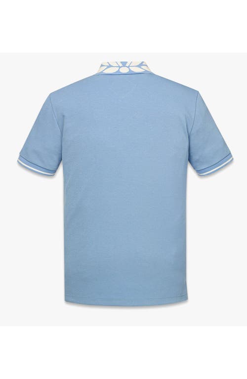 Mcm Laurel Piqué Polo In Della Robbia Blue