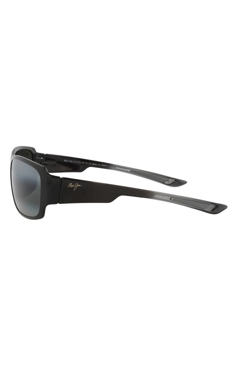 Maui Jim 60mm Rectangular Sunglasses, Alternate, color, Black Black Grey