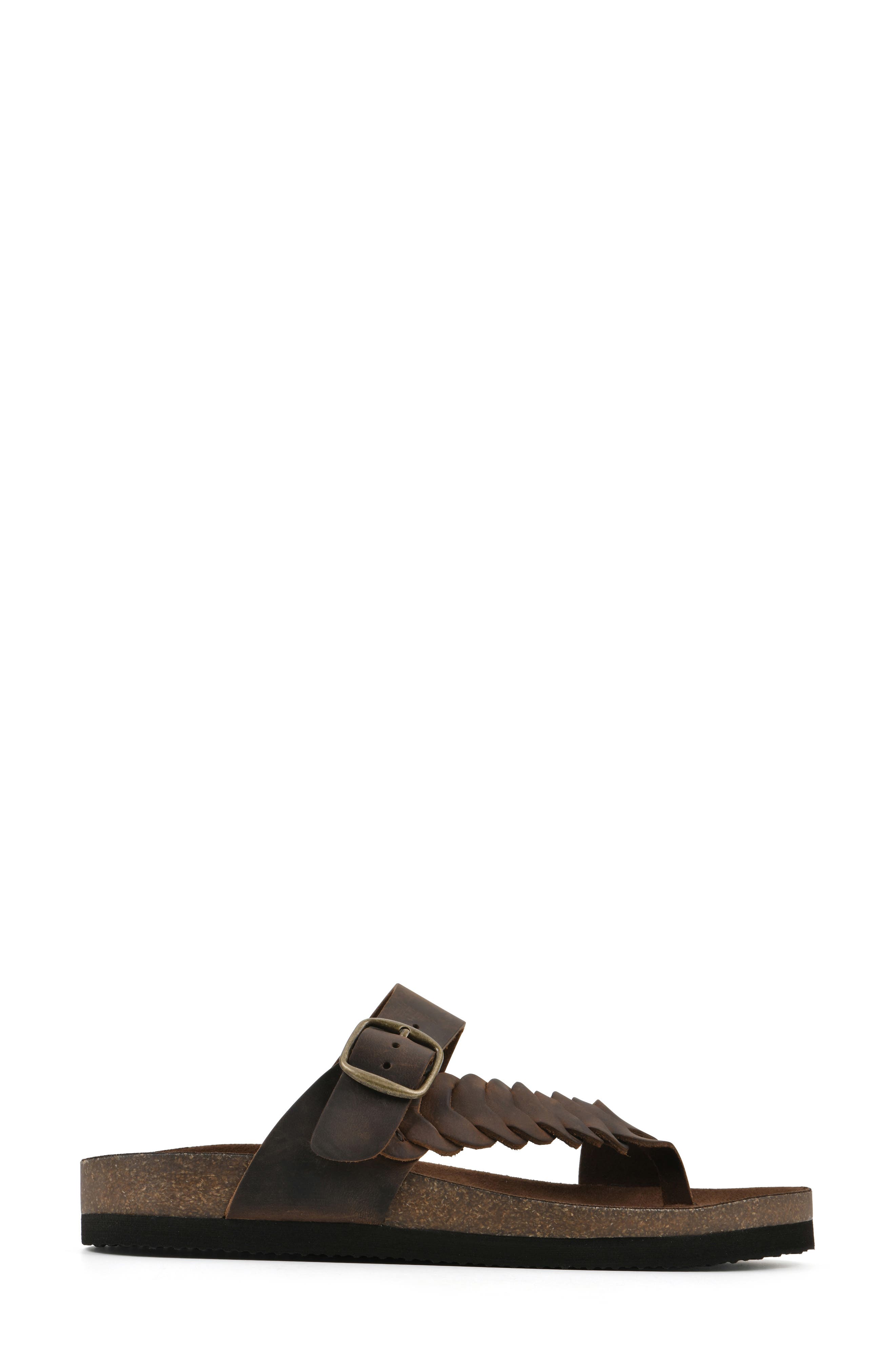 Happier Sandal, Alternate, color, BROWN/ LEATHER