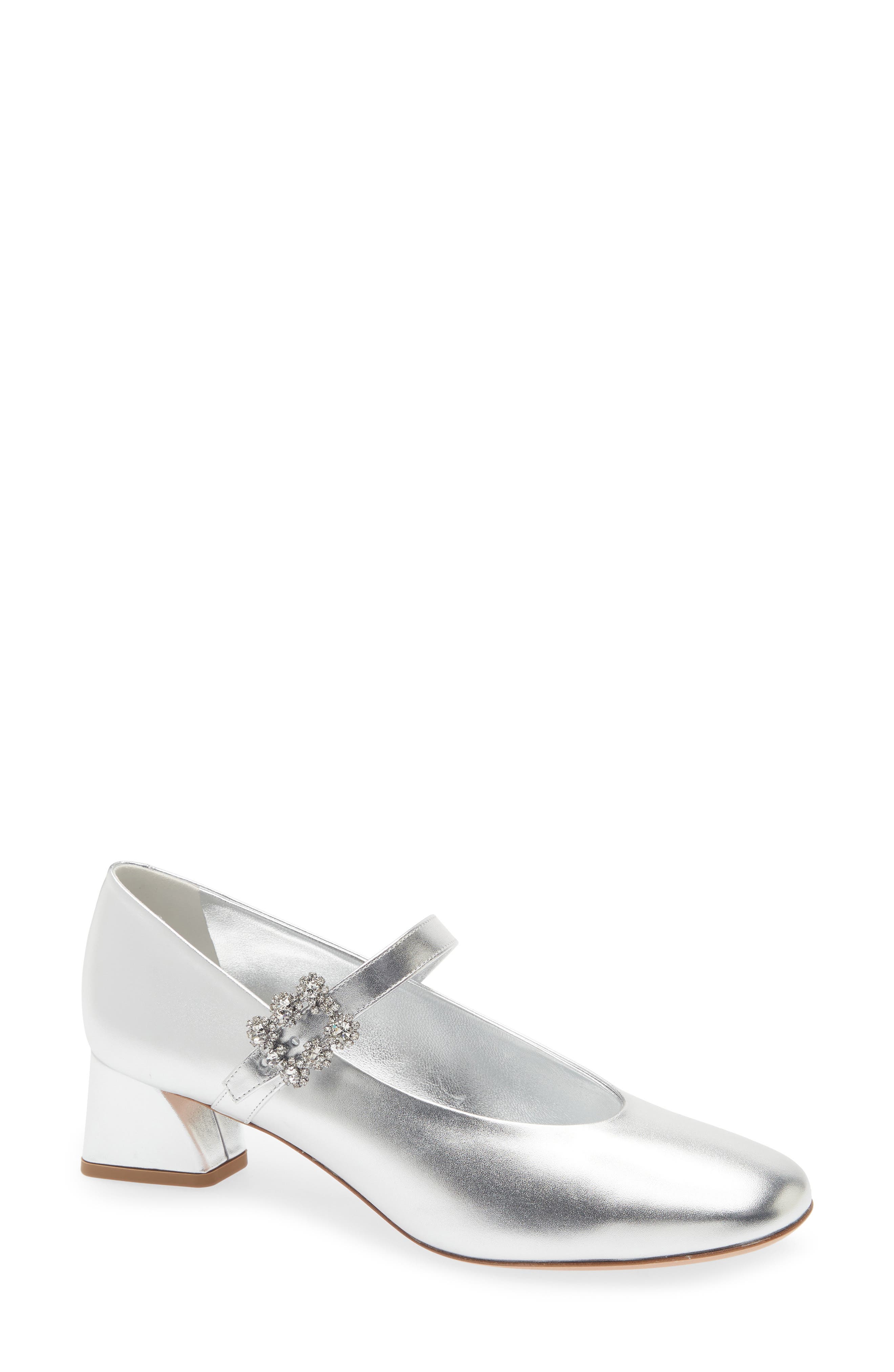 Roger Vivier Mini Flower Babies Leather Mary Jane Pump (Women) | Nordstrom
