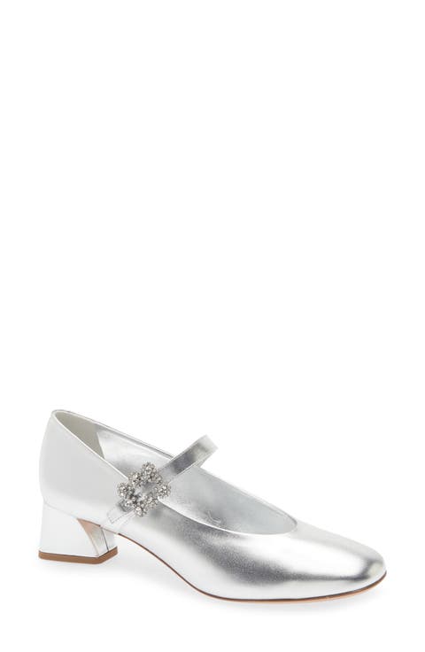 Mini Flower Babies Leather Mary Jane Pump
