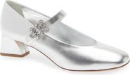 Roger Vivier Mini Flower Babies Leather Mary Jane Pump