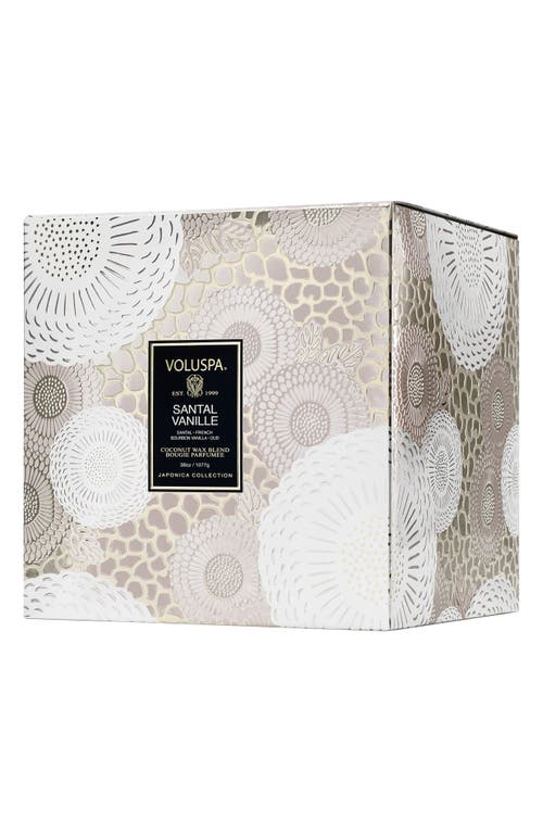 Voluspa Santal Vanille Three-wick Hearth Candle In Pink