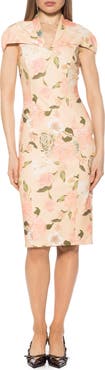 Alexia Admor Tati Cape Sheath Dress