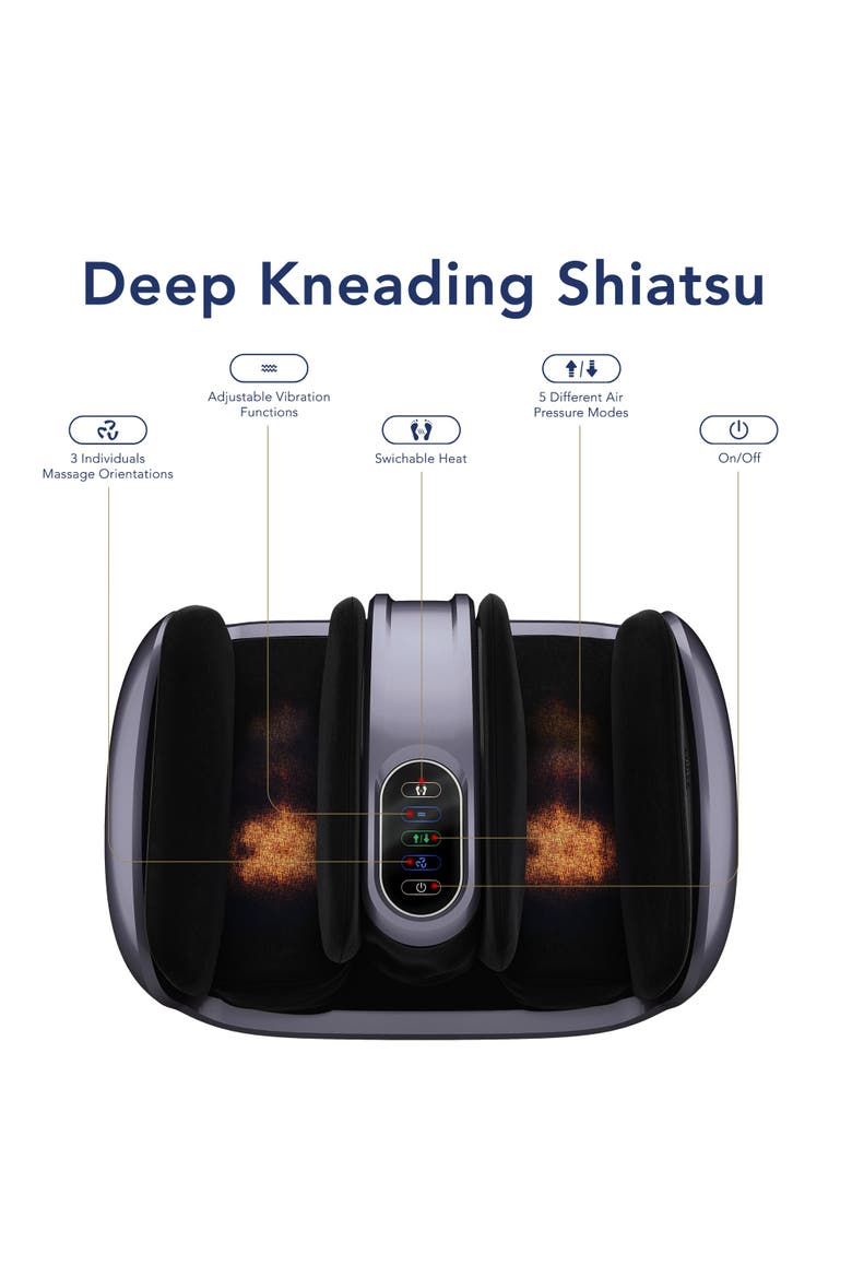 MAS II Foot, Leg & Calf Massager with Heat, Alternate, color, Charcoal