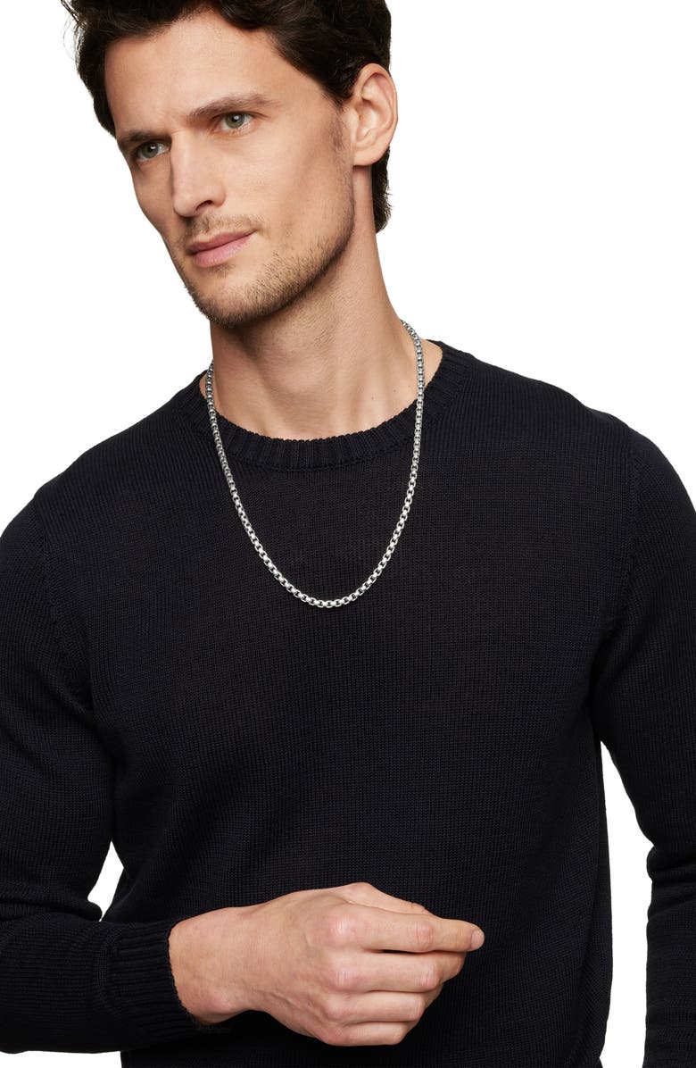 David Yurman Men's Box Chain Necklace in Sterling Silver, 5.2mm, Alternate, color, Silver