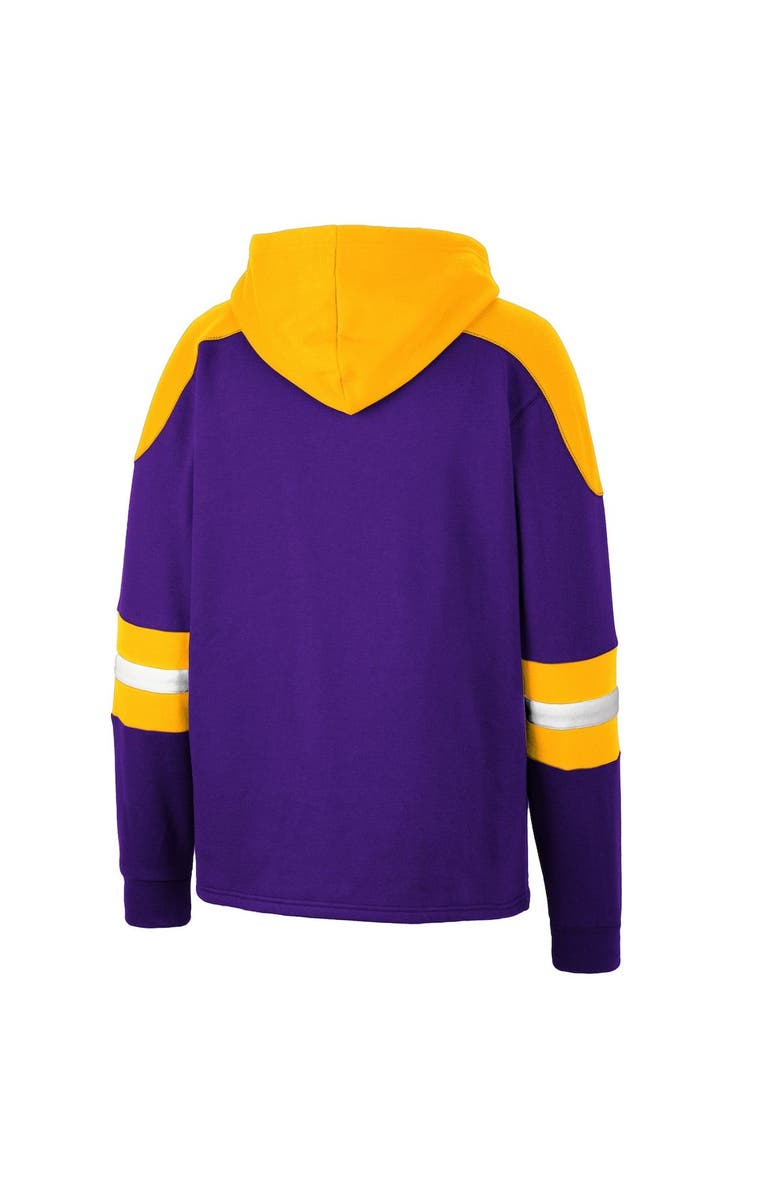 COLOSSEUM Men's Colosseum Purple ECU Pirates Lace-Up 4.0 Pullover Hoodie, Alternate, color,