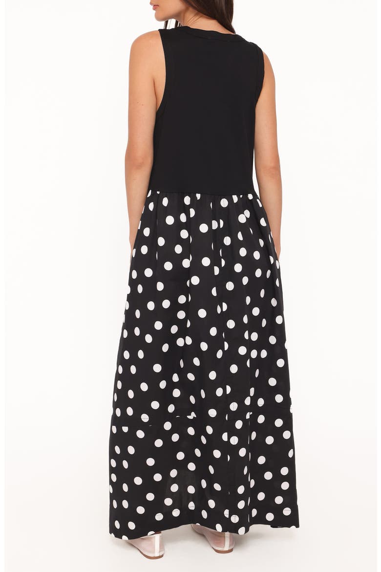 Glenda Polka Dot Maxi Dress, Alternate, color, BLACK POLKA DOT