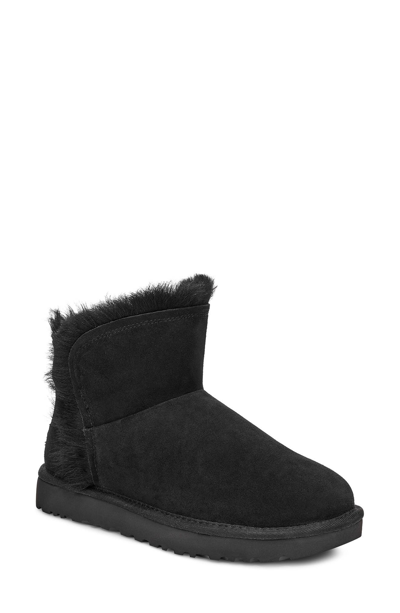 UGG<sup>®</sup> Classic Mini Fluff Genuine Shearling Bootie, Main, color, 