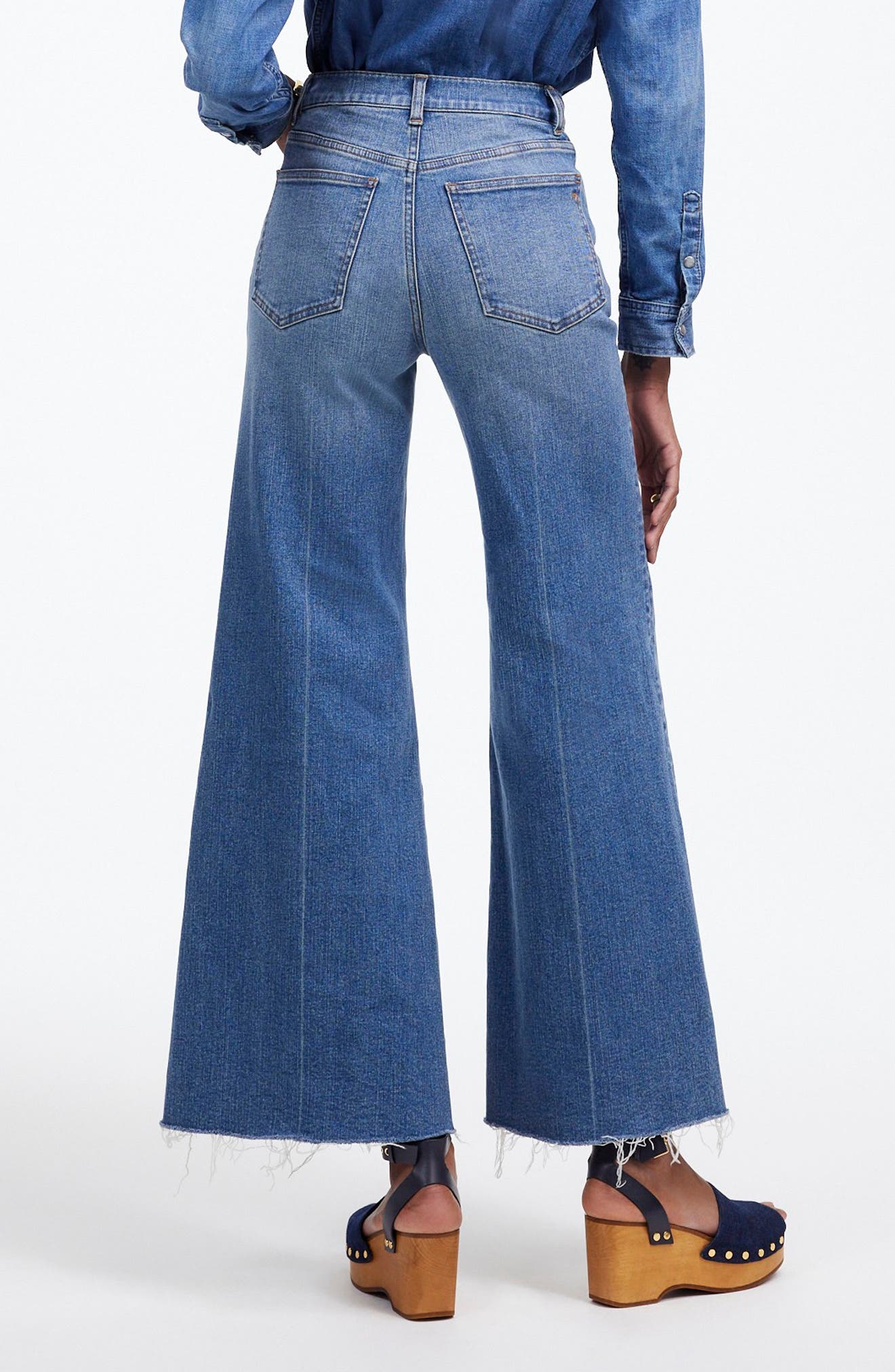 Flared Wide Leg Crop Jeans - image 2