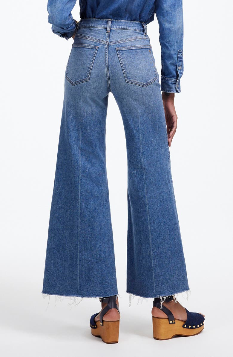 Madewell Flared Wide Leg Crop Jeans, Alternate, color, Oneida Wash