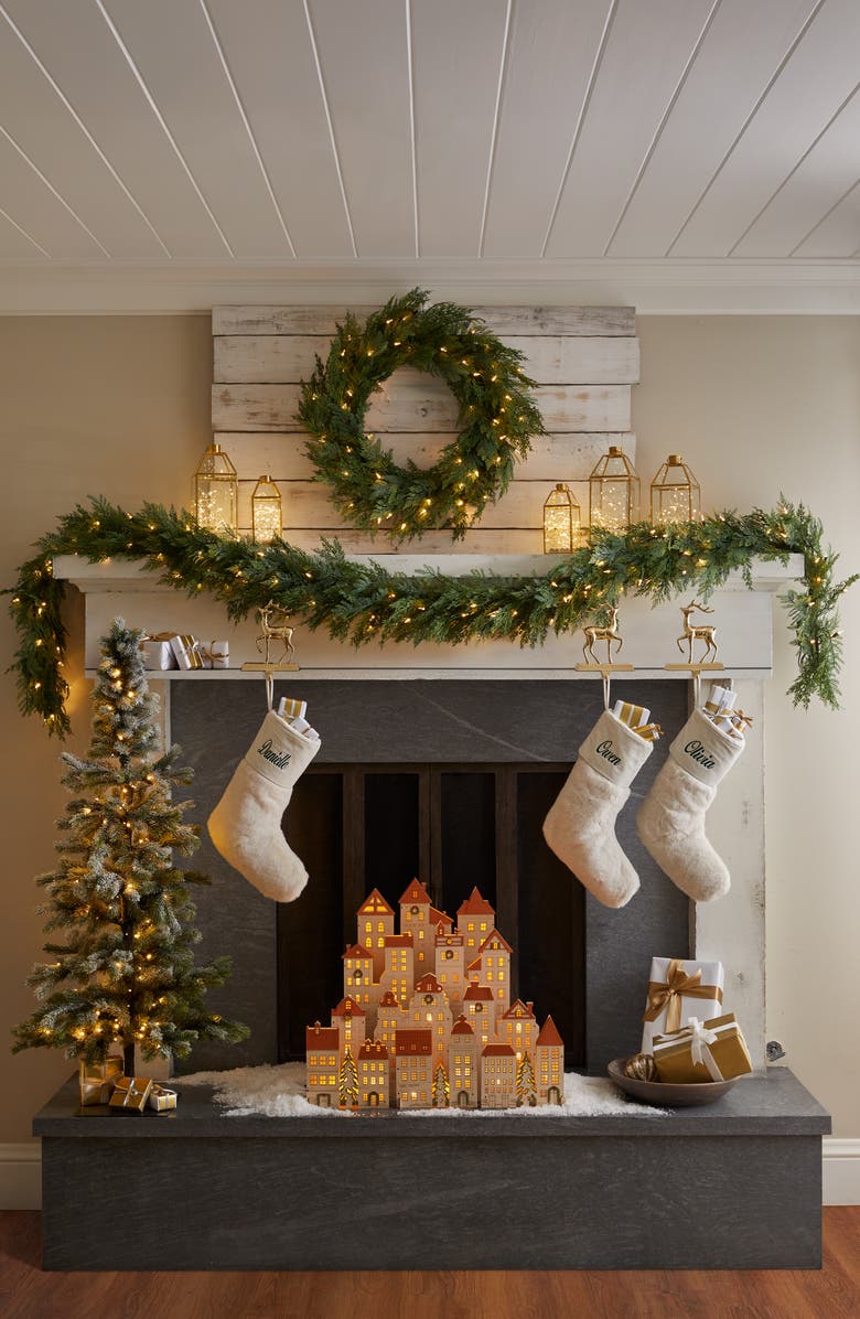 Balsam Hill Outdoor Cedar Woods Garland, Alternate, color, Green