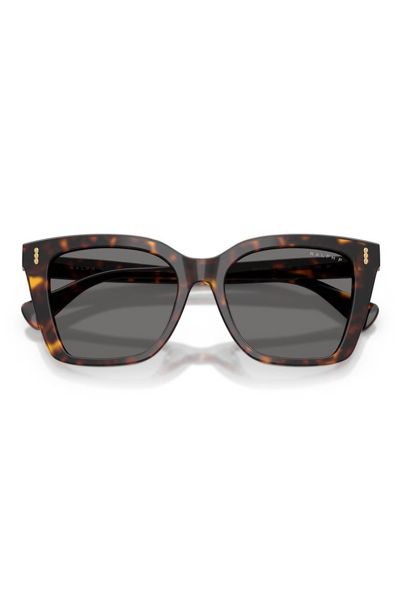 RA5349U 53mm Polarized Square Sunglasses, Alternate, color, SHINY DARK HAVANA / POLAR GREY