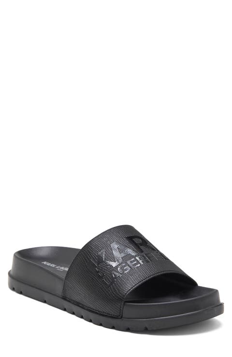 Calemir Faux Leather Slide Sandal
