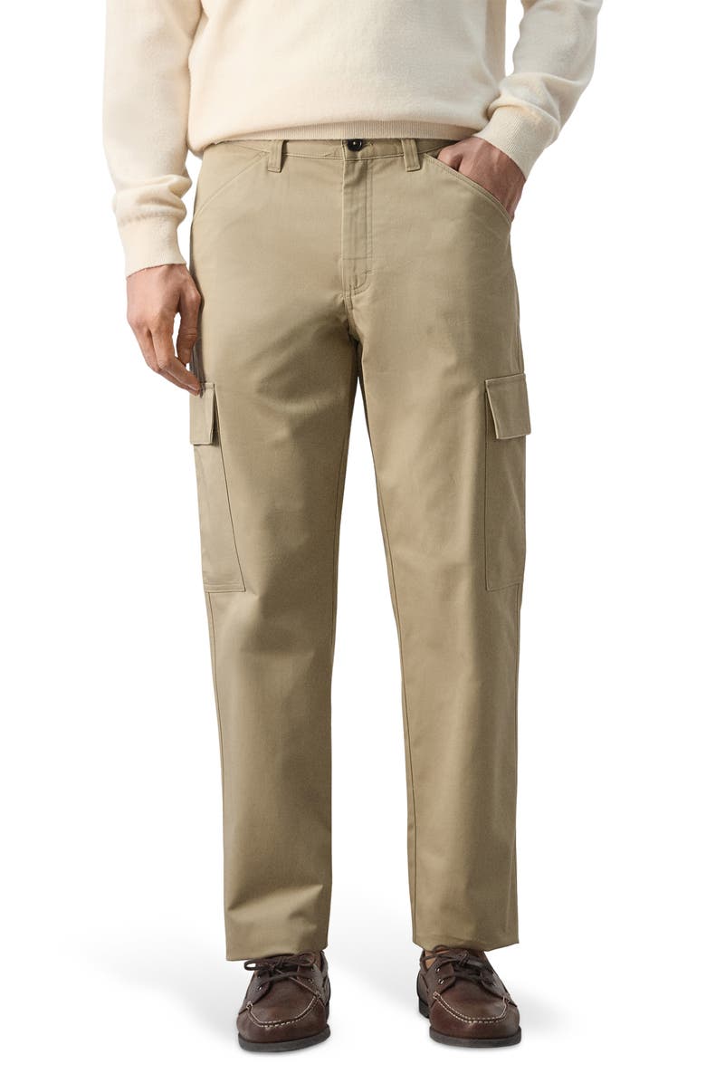 MANGO Regular Fit Cotton Cargo Pants, Main, color, Beige