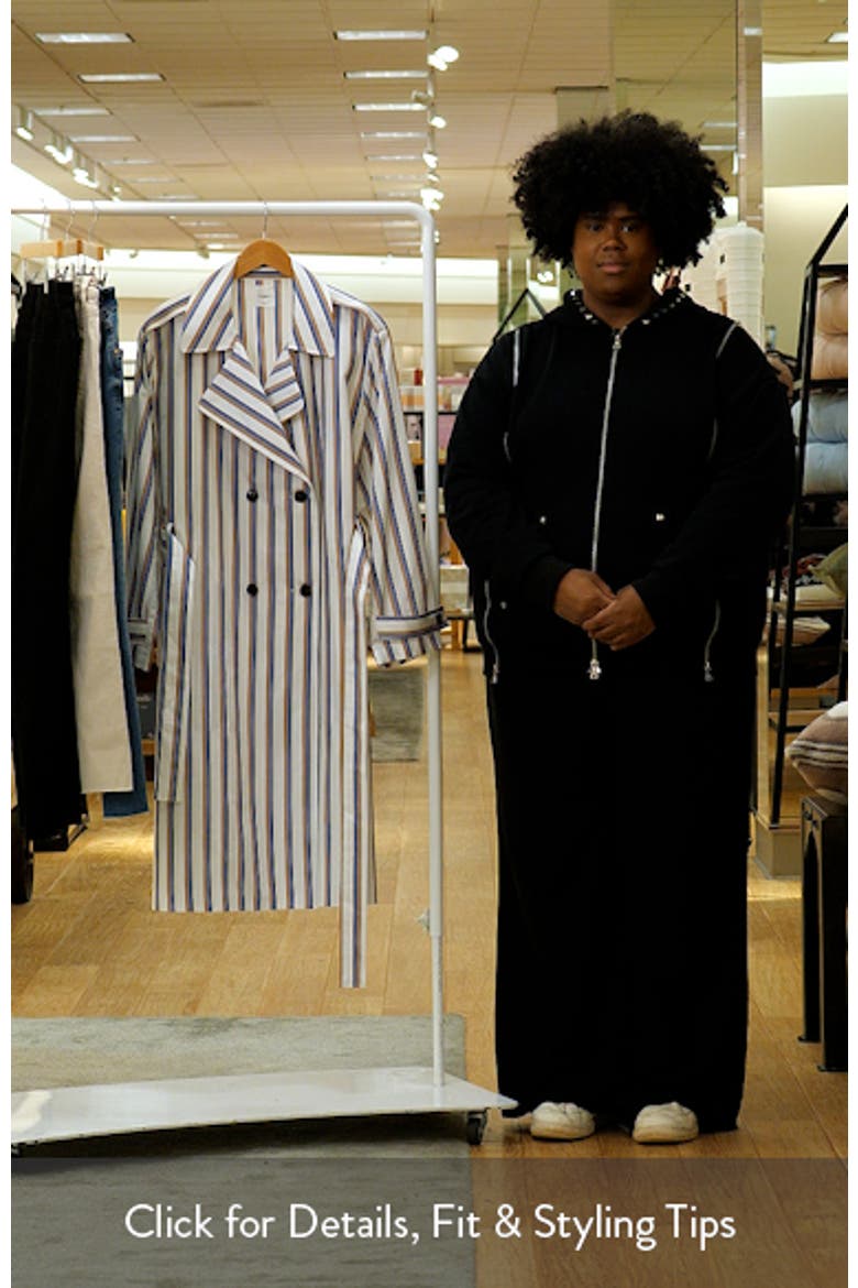 Yoshi Stripe Cotton Blend Trench Coat video