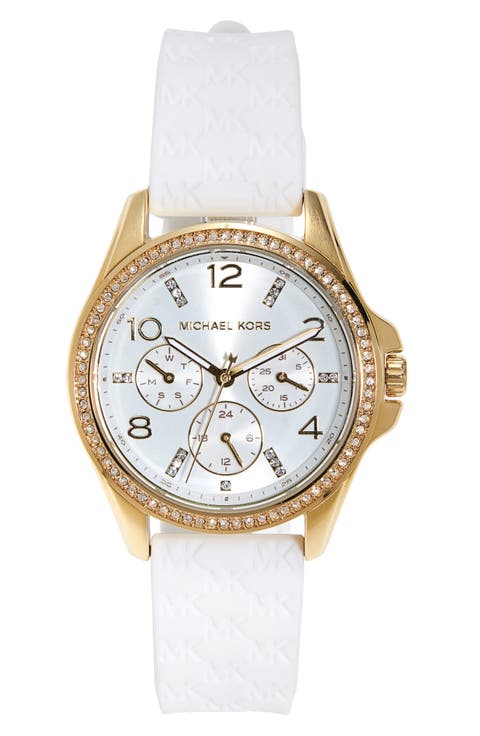 送料無料の通販 Michael Kors Mini Pilot Silicone Strap Multifunction Watch アイドルグッズ