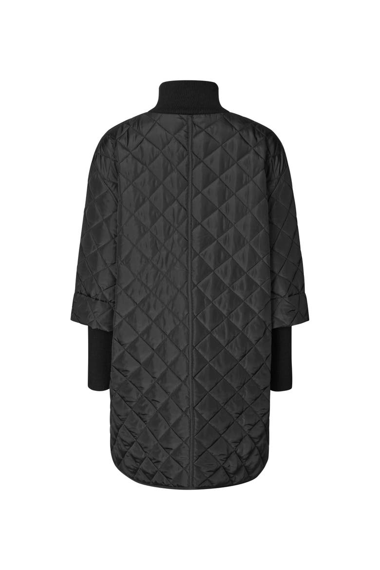 Talvire High Neck Long Sleeve Coat, Alternate, color, Black