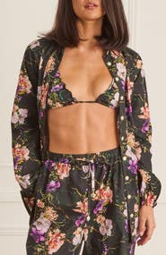 Aqua Blu Relaxed Fit Odilia Beach Shirt