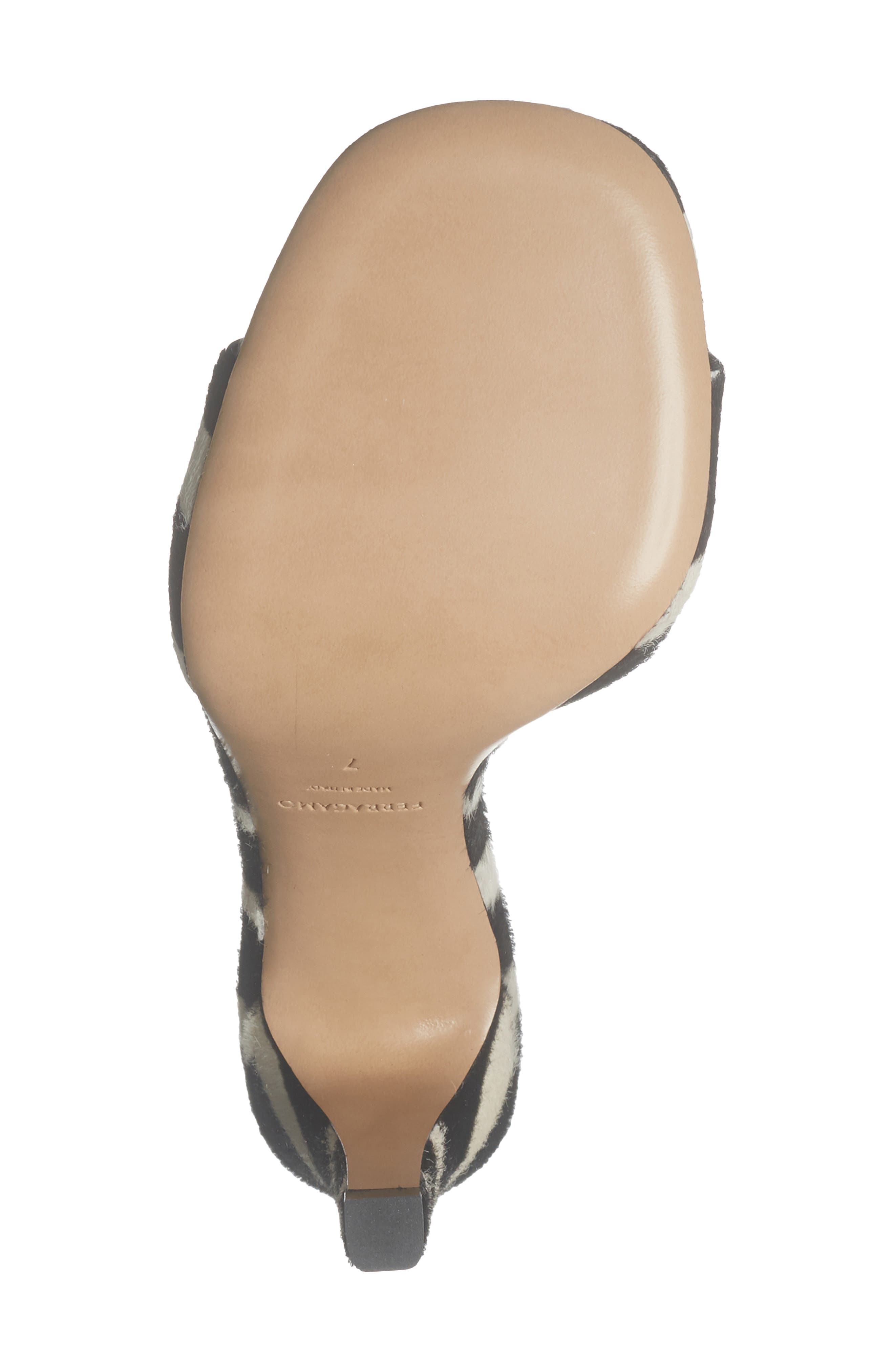 FERRAGAMO Tatiana Slide Sandal, Alternate, color, Kasba Bianco/ Nero Biscotto