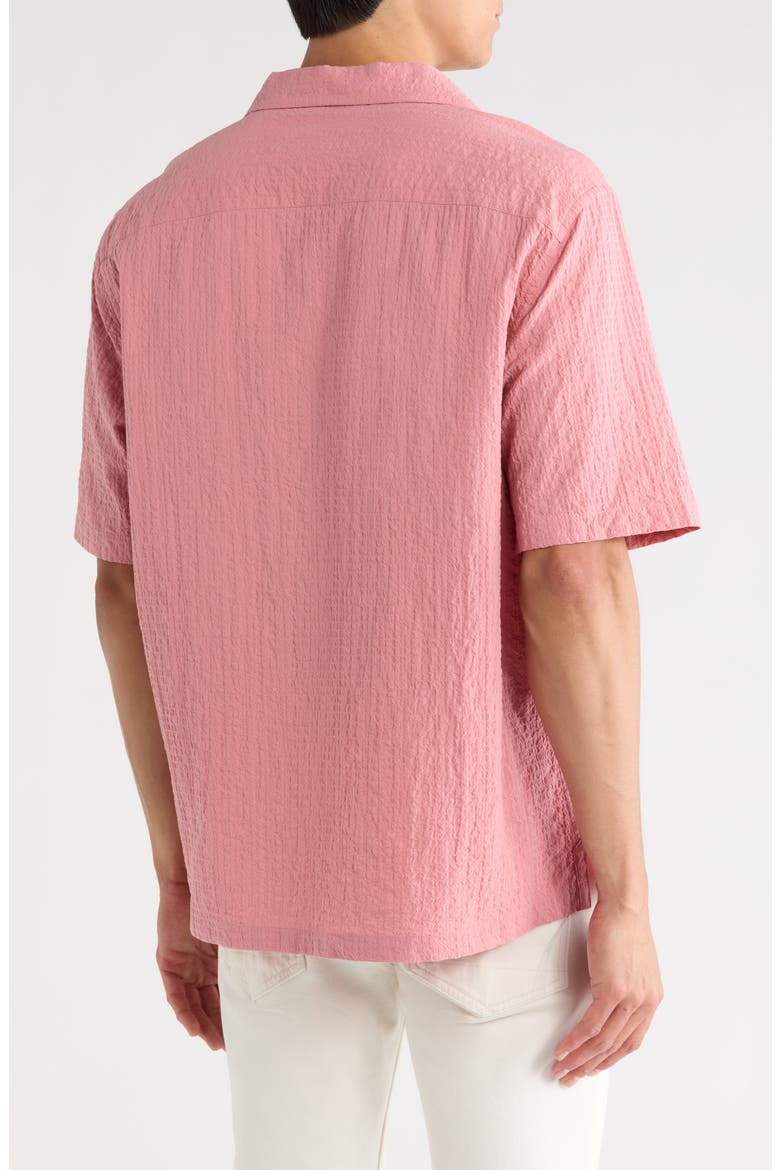 Brenne Stretch Organic Cotton Camp Shirt, Alternate, color, AMARA PINK
