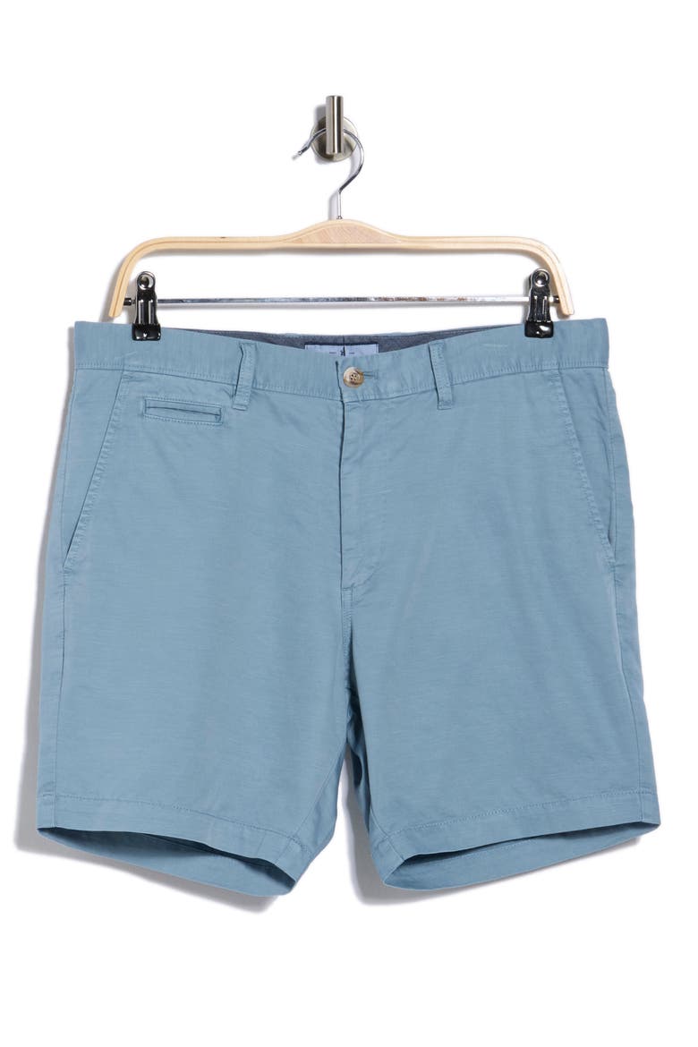 Melrose Cotton & Linen Shorts, Alternate, color, MID BLUE