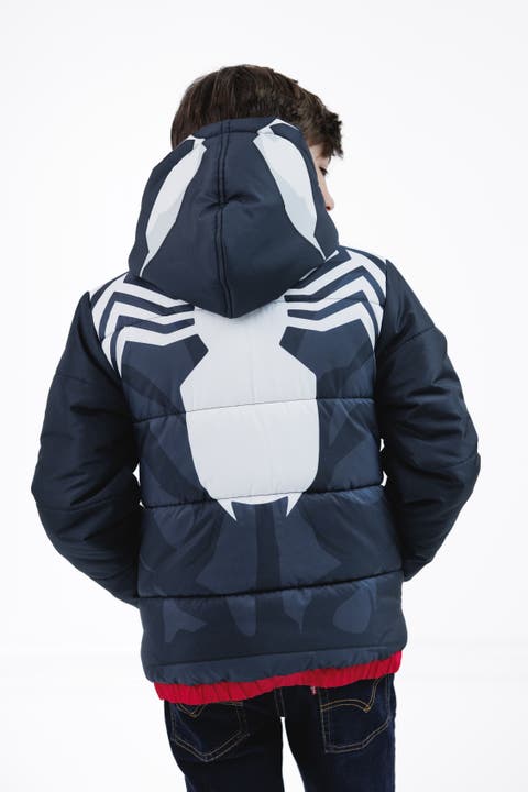 Spider-Man Hooded Zip-Up Puffer Jacket