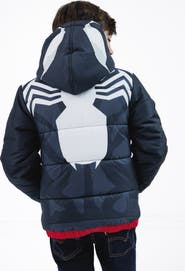 Marvel Spider-Man Hooded Zip-Up Puffer Jacket
