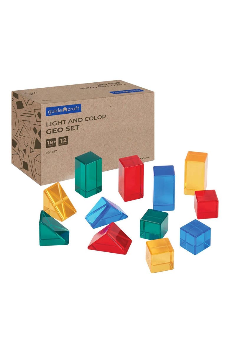 Kaplan Early Learning Company Light and Color Geo Set - 12 Pieces, Main, color, Multicolored
